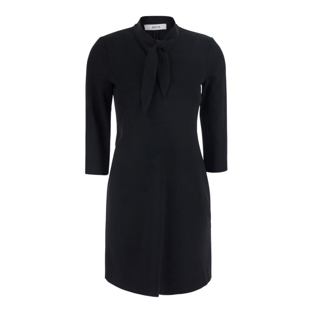 Jucca Women Black Dress With Knot Detail On The Front In Tech Fabric For Women